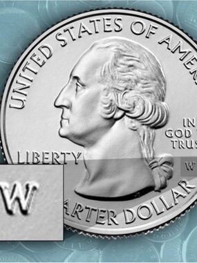 W minted United States Quarter Coin 2020! Rare! Uncirculated!